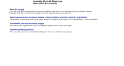 Desktop Screenshot of handyexcelmacros.net
